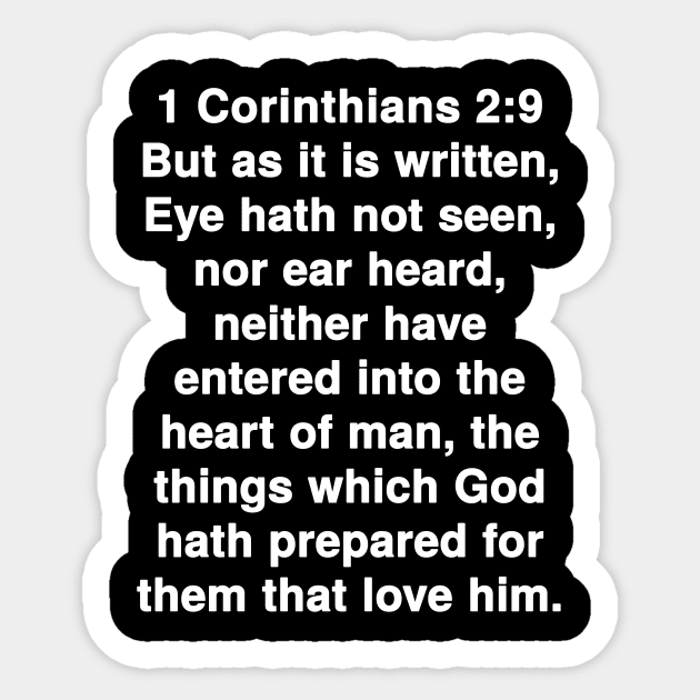 1 Corinthians 2:9  Bible Verse Typography KJV Sticker by Holy Bible Verses